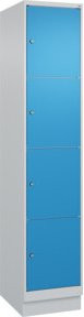 C+P Schließfachschrank Classic PLUS mit Sockel, 1 Abteil, Stahl, grau/lichtblau, B/T/H: 40 x 50 x 195 cm - Bild 1