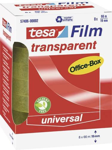tesafilm Klebefilm von tesa in Transparent, 8er Pack, Breite: 19 mm, Länge: 66 m - Bild 1