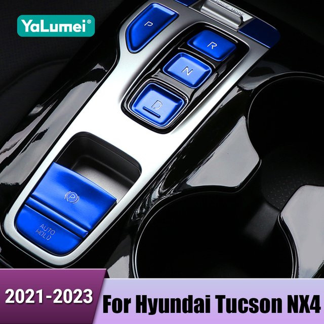 YaLumei Gear Shifter Tasten Panel Rahmen Dekoration Aufkleber Zubehör für Hyundai Tucson NX4 Hybrid N Line - Bild 1