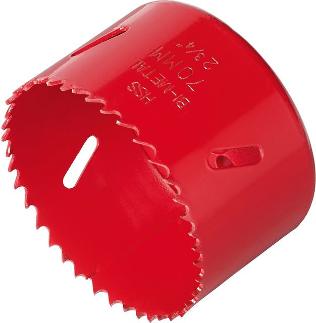 LUX-TOOLS Bi-Metall Lochsäge aus Stahl in Rot mit Ø 79 mm - Bild 1