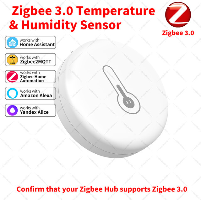 CriticalZone Zigbee 3.0 Temperatur- und Feuchtigkeitssensor in Weiß, kompatibel mit Home Assistant, Alexa und Zigbee2MQTT - Bild 1