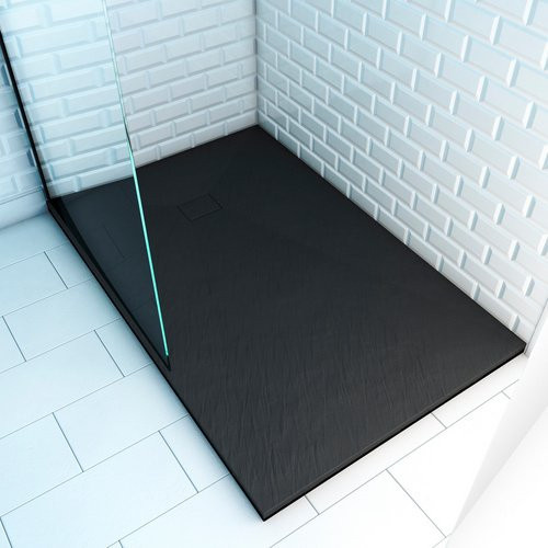 Marwell Duschwanne rechteckig in Schwarz, B/T: 140 x 90 cm - Bild 1