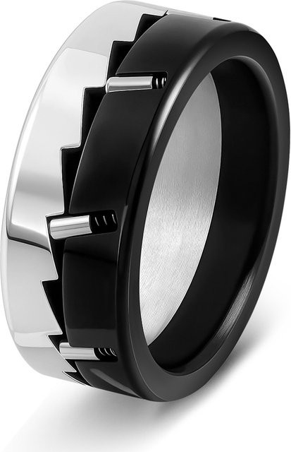 Ring Edelstahl, mechanisches Ratschen-Design, Herren - Bild 1