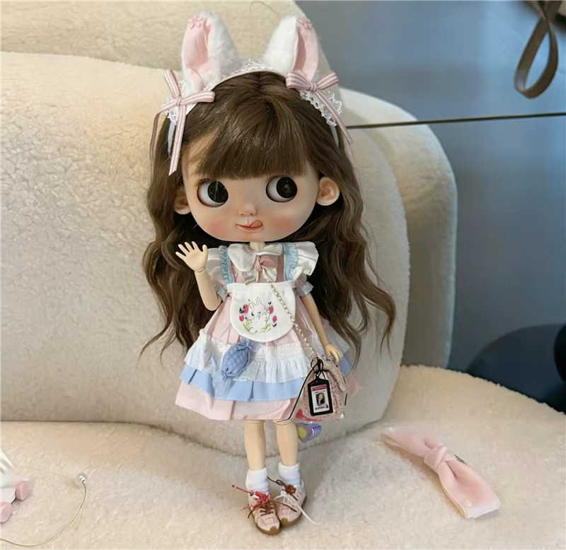 BENQING Kaninchen-Kleid, Rosa, Prinzessin, Zubehör - Bild 2
