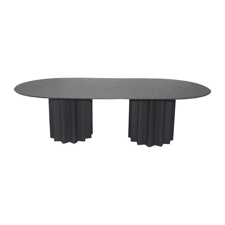 Couchtisch Zabania Vente-unique Schwarz Metall Rechteckig B: 125 cm, H: 63,5 cm, T: 35,5 cm - Bild 2