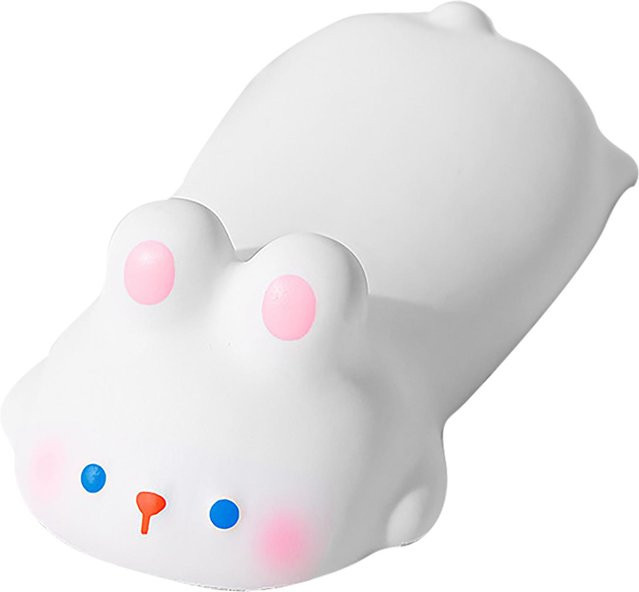 KaiSai Tastatur Handgelenkauflage White Rabbit in Cartoon Tierstil zur Ermüdungslinderung, Farbe: Weiß - Bild 1