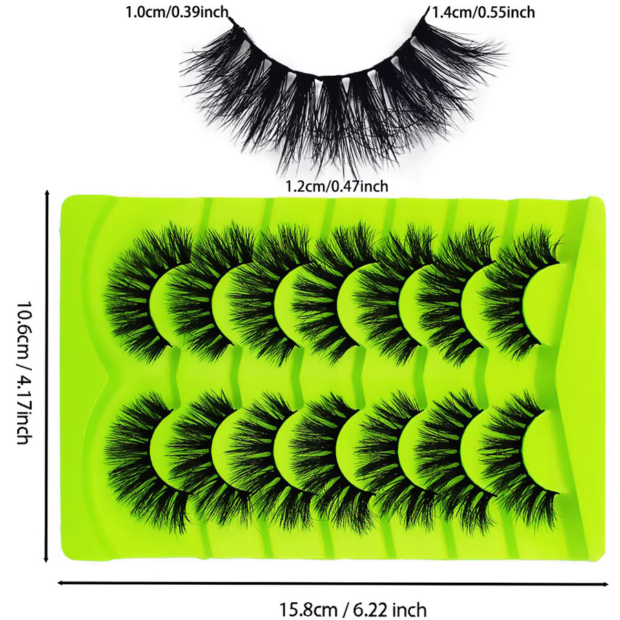 BLL.cf Falsche Wimpern, 14 Paare, 8D Volumen Wispy Lashes - Bild 4