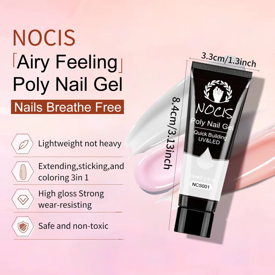 NOCIS Poly Gel Nagel-Set, 8 Farben, Glänzend - Bild 4