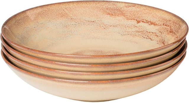 Gipfelstück Suppenteller-Set Nebelwald aus Steinzeug in Beige - Bild 1
