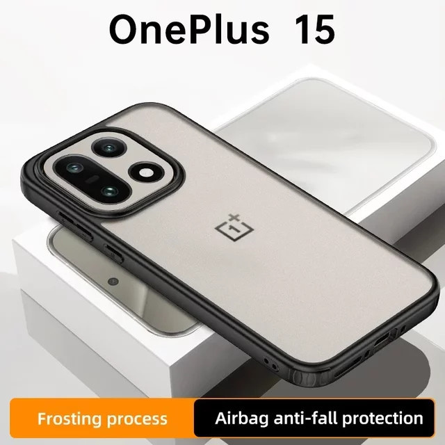 Transparente magnetische Schutzhülle für OnePlus 15 in Pink mit mattiertem Hautgefühl und Airbag-Schutz - Bild 1