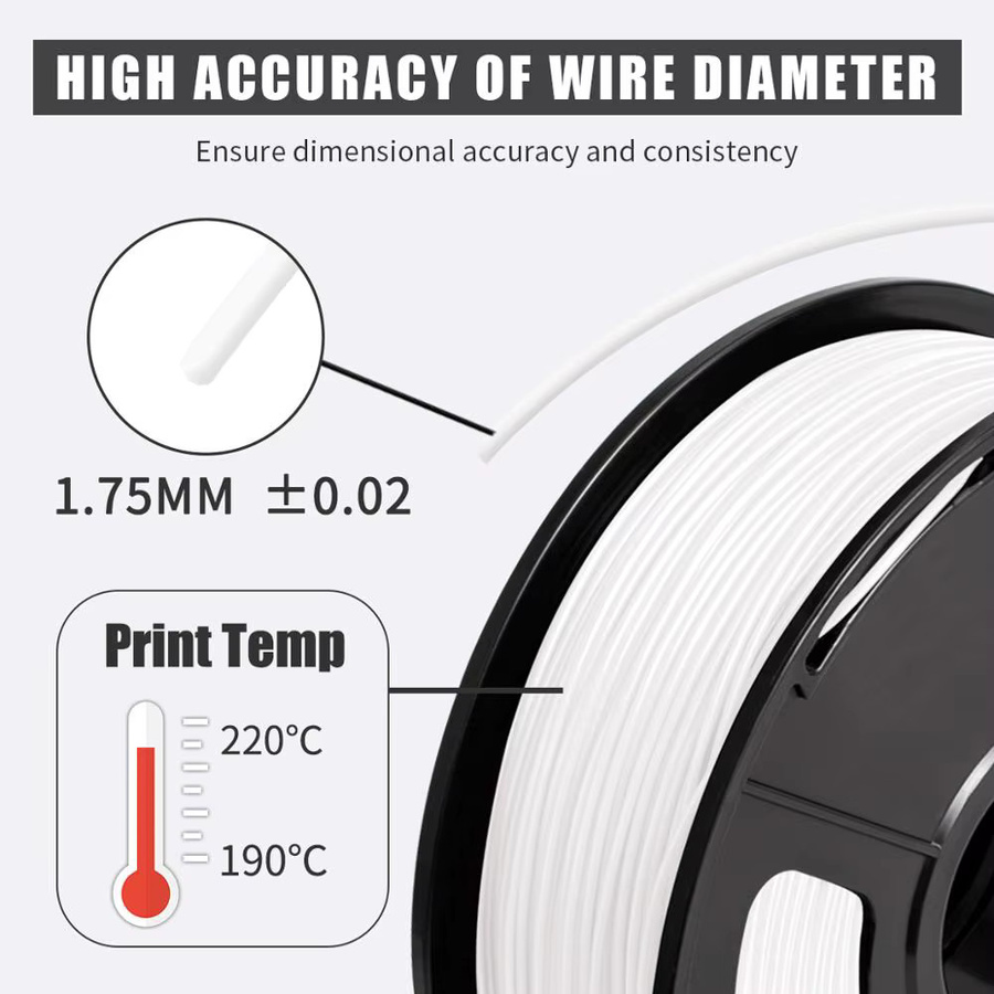 JAYO TPU Silk 98A 3D Filament Flexibel 1,75 mm für FDM Drucker, 5 Rollen - Bild 4