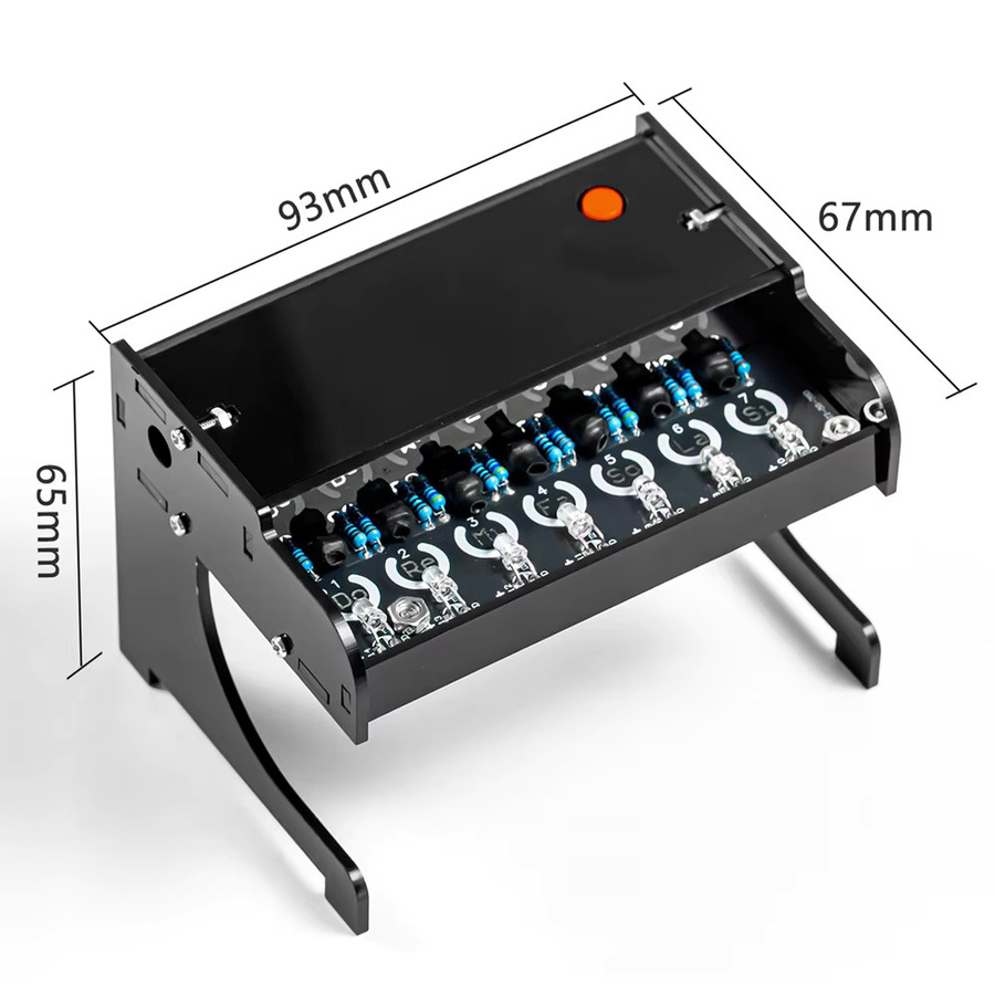 UICPAL DIY Stringless Laser Elektronische Tastatur Kit Mikrocontroller zum Löten in Schwarz mit Netzkabel und DC5V Anschluss - Bild 2