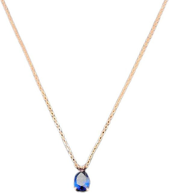 Lucky Star Jewelry Halskette, 925 Silber, Roségold, Saphir, Zirkonia, Damen - Bild 1