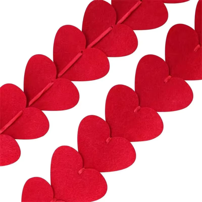 3M Rote Herzen Girlande aus Papier für Valentinstag, Hochzeit und Geburtstag, hängende Dekoration - Bild 5