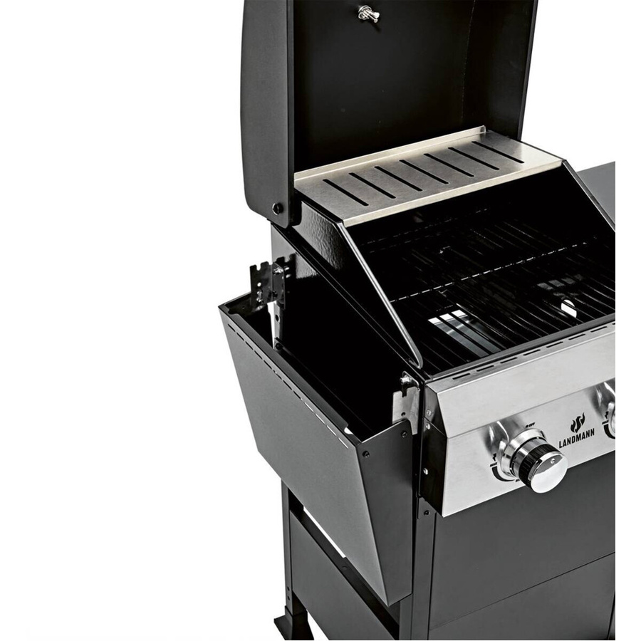 Landmann Gasgrill 2.0 aus Edelstahl in Schwarz, B/H/L: 55 x 104 x 104 cm - Bild 3