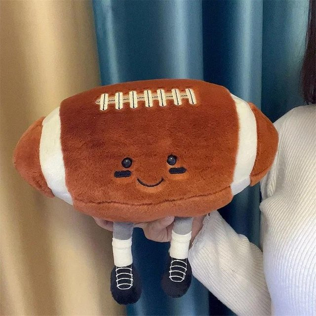 Kidsly Weiche Rugby-Plüschpuppen, Plüschtier, weiß, ab 14 Jahre - Bild 1