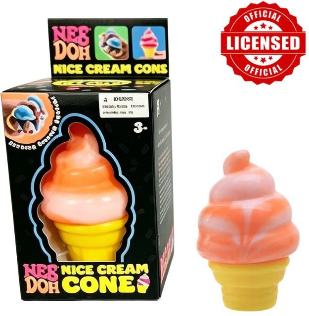 Schylling NeeDoh Nice Cube, Eiswaffel-förmiges weiches Quetsch-Fidget-Spielzeug - Bild 1