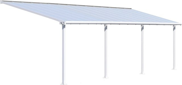 Palram - Canopia Olympia Terrassenüberdachung aus Polycarbonat in Weiß und Klar, B: 920 cm, T: 300 cm - Bild 1