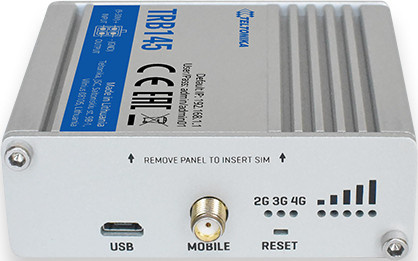Teltonika TRB145 LTE Gateway mit LAN und RS485 in Silber - Bild 1
