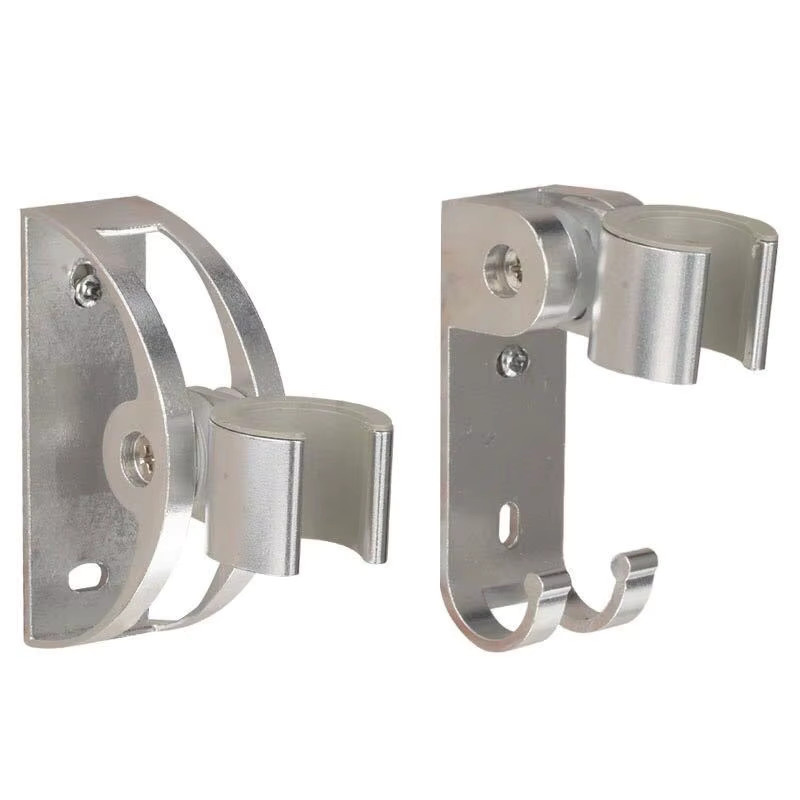 Verstellbare Duschkopfhalterung aus Aluminium in Chrom, wandmontierte Halterung für Badarmaturen in Silber - Bild 2