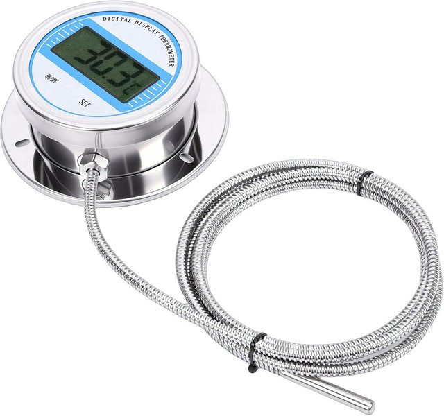 TOMTOP JMS Digitales Edelstahl-Thermometer in Silber mit 1m wasserdichter Sonde für Temperaturanzeigen von 50 bis 200 Grad Celsius - Bild 1