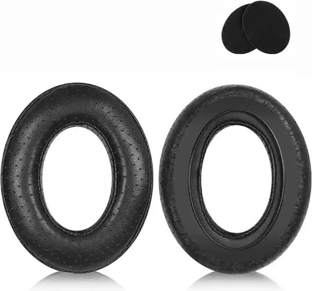 ERIKOLE Ersatz-Ohrpolster aus Schaffell in Schwarz für Sennheiser HD600, HD650, HD660S und HD545 Kopfhörer (Lammfell perforiert) - Bild 1