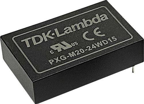 TDK PXG-M20-48WD12 DC/DC-Wandler mit 2 Ausgängen, 20W und 0.833A in Schwarz - Bild 1