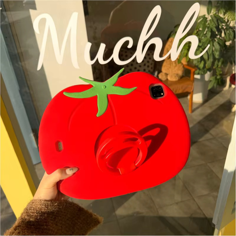 Cartoon-Tomaten Tablet-Hülle für Apple iPad Mini, Air und Pro in Rot - Bild 4