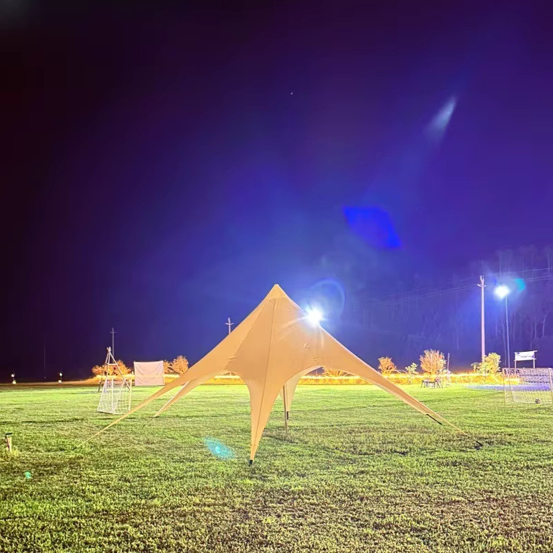 YTYIN Event-Zelt mit Einzelspitze in Weiß, wetterfestes Stretch-Zelt als robuster Sonnenschutz für Hochzeiten und Outdoor-Festivals - Bild 3