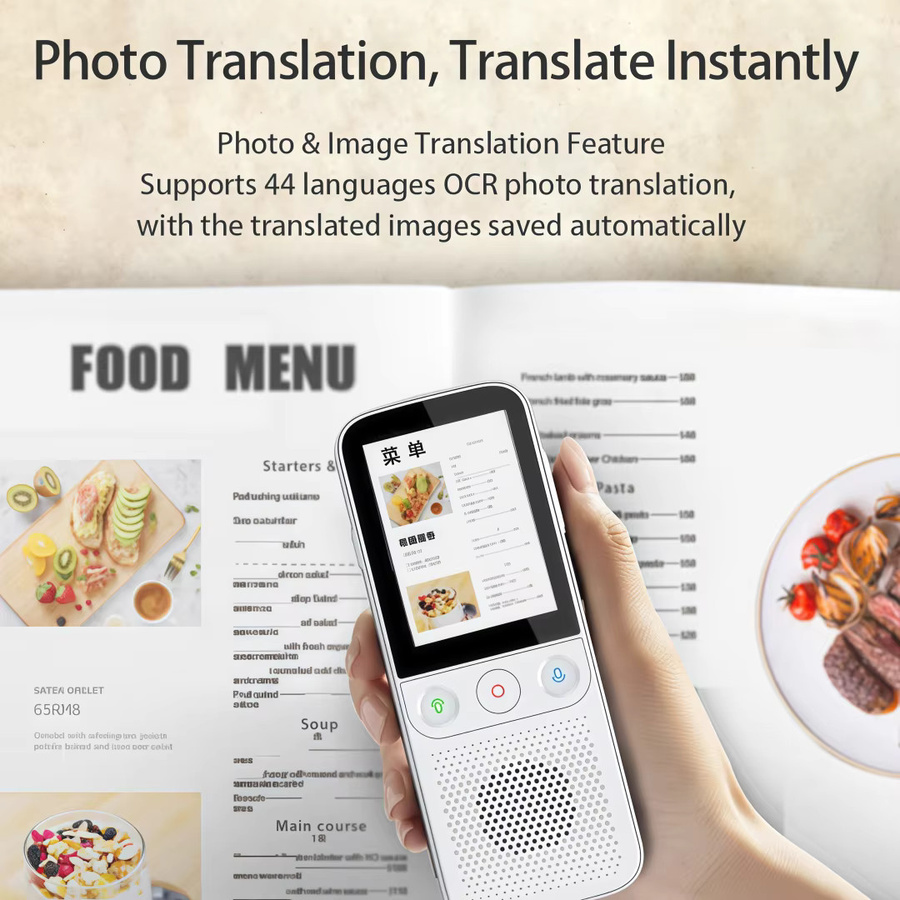 MSAI KI-Sprachübersetzer T10PRO mit ChatGPT für 137 Sprachen, Echtzeit-Sprach- und Fotoübersetzung, Tragbarer KI-Assistent in Weiß - Bild 2