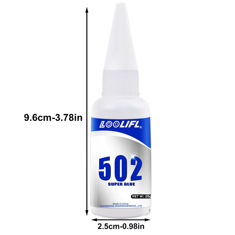 LOOLIFL1 Sekundenkleber 502 Cyanacrylat-Klebstoff im 3er-Set, weiß, flüssig für Leder, Gummi, Holz und Metall - Bild 3