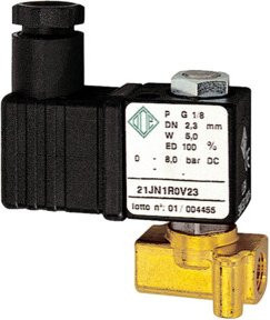 Riegler Magnetventil 2/2-MV, Schwarz, 24V DC, 5W, G1/8, PN0-8bar - Bild 1