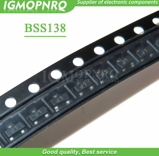 100 Stück BSS138 MOSFET N-Channel Logic SOT23-3 in Schwarz - Bild 1