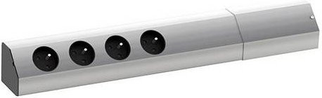 Bachmann Steckdosenleiste 923.010 Edelstahl Silber Schwarz Wandmontage - Bild 1