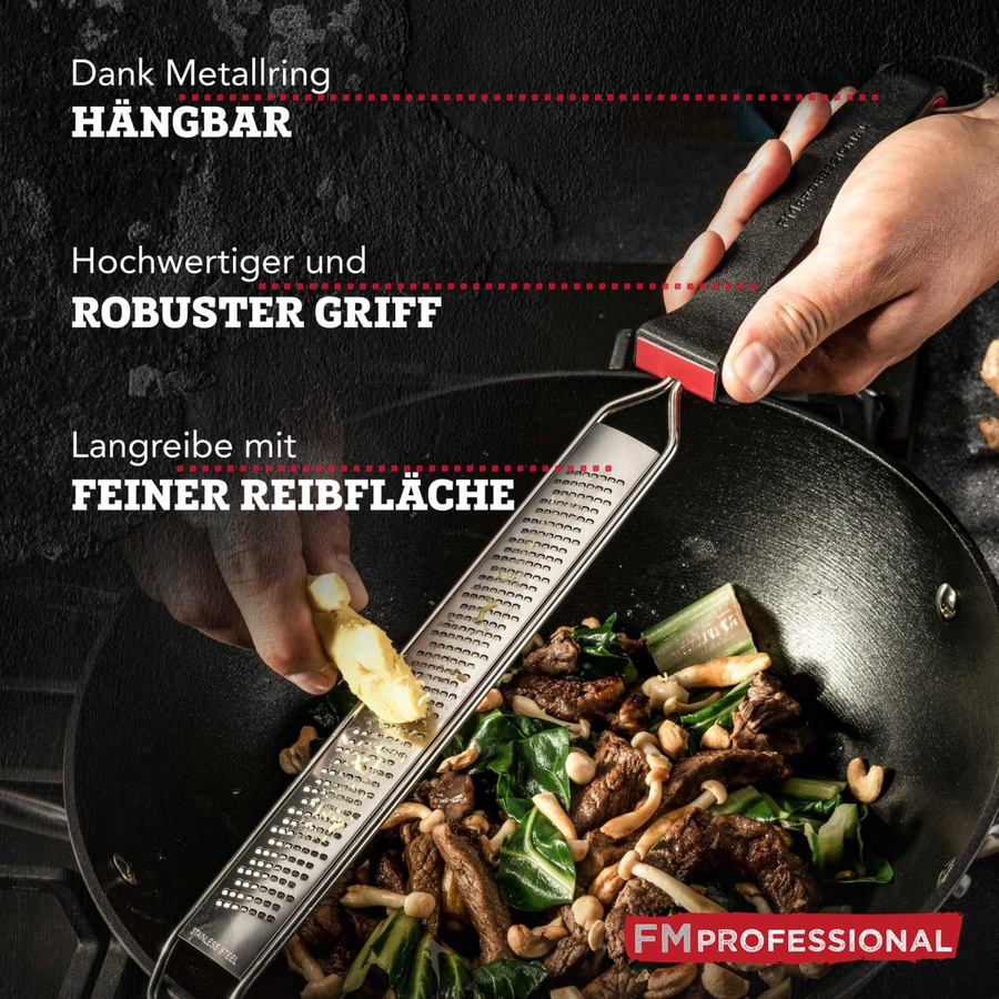 FMprofessional Reibe Presist aus Edelstahl, fein, Silber, B/H: 5 x 45 cm - Bild 3