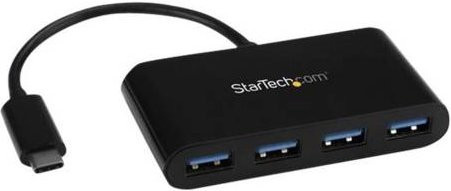 StarTech.com USB-C zu 4 Port USB 3.0 Hub, Schwarz - Bild 1