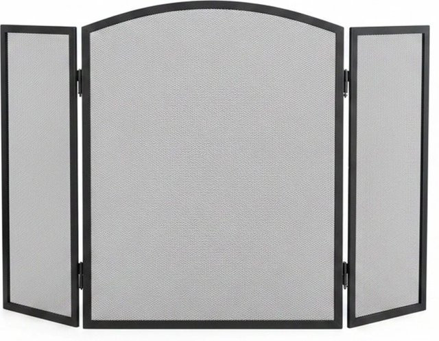 Relaxdays Funkenschutzgitter aus Stahl in Schwarz, freistehend und klappbar, pulverbeschichtet, B/H/T: 62 x 96 x 1 cm - Bild 1