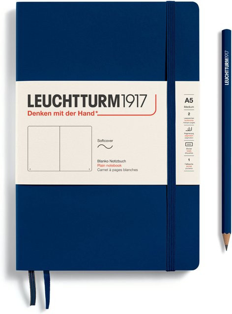LEUCHTTURM1917 Notizbuch Medium A5 blanko Softcover Marine Blue - Bild 1