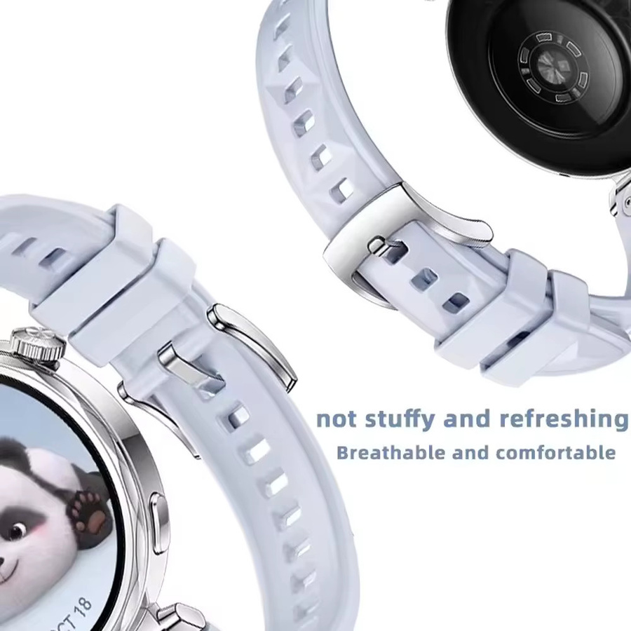 Smartwatch Armband Silikon, 18mm, Weiß - Bild 3