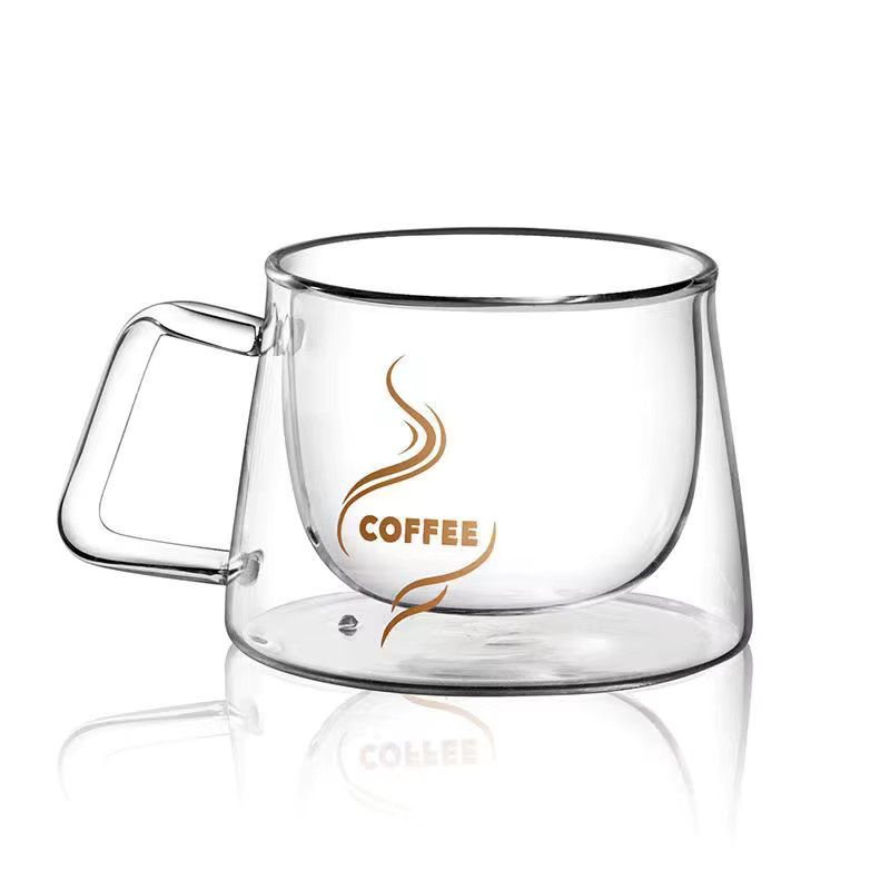 YWDL Doppelwandige Kaffeetasse aus Borosilikatglas, transparent, 180 ml - Bild 5