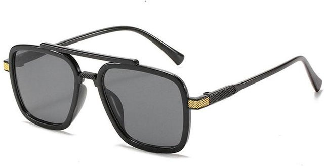 Sonnenbrille Quadrat, Unisex, Vollrand, Kunststoff, grau, schwarz - Bild 1