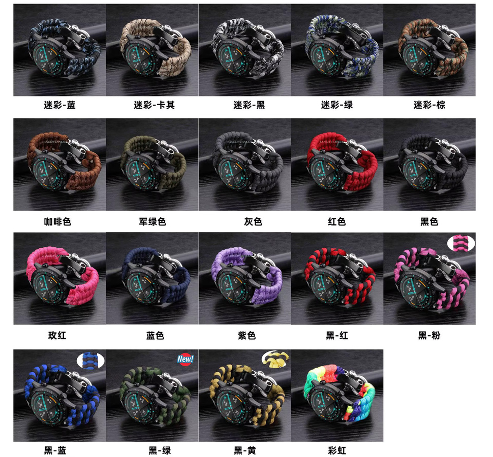 Zhangeer Uhrenarmband Nylon, Schwarz, Unisex - Bild 2
