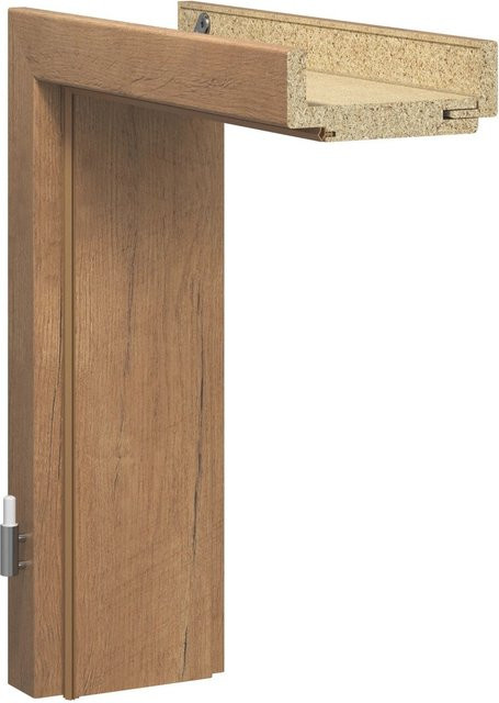 GetaDoor Türzarge Artis Eiche CPL Braun B: 61 cm, H: 198,5 cm, T: 18,5 cm, Anschlag Rechts - Bild 1