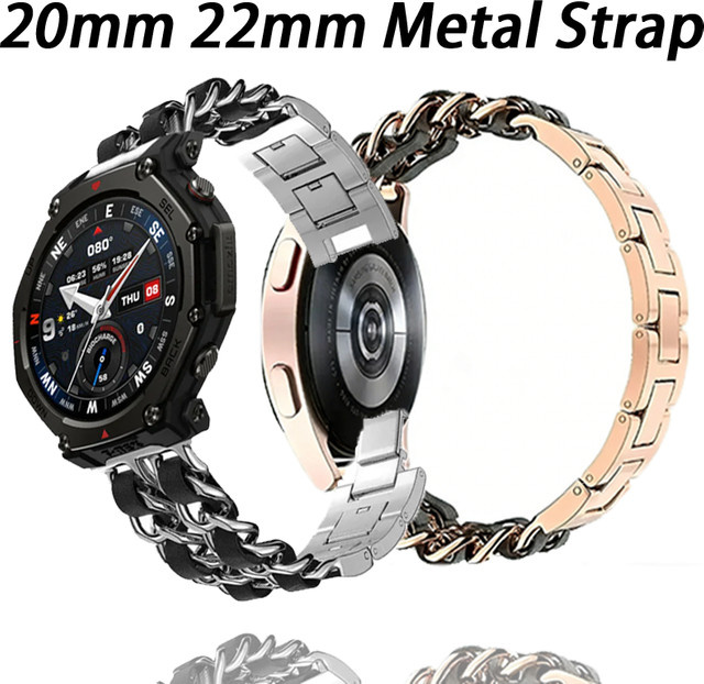Amazfit Uhrenarmband Edelstahl, 20 mm, 22 mm, Unisex - Bild 1