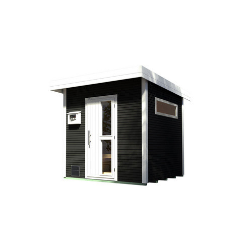 Weka Design-Saunahaus Kuopio aus nordischem Fichtenholz für 4 Personen in Anthrazit Grau, B/H/T: 263 x 253 x 298 cm mit Technikpaket 1 - Bild 4