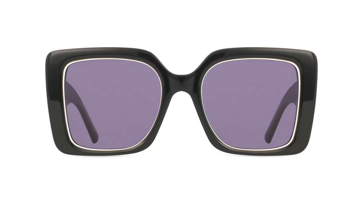 Karl Lagerfeld KL6126S Sonnenbrille, Vollrand, Quadratisch, Acetat, Unisex, Schwarz - Bild 1