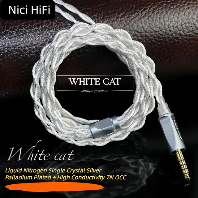 NIWERADCI HiFi-17 In-Ear-Kopfhörer-Upgrade-Kabel mit 0,78mm 2pin/mmcx/ie900/HD800 auf 4,4mm/4pin XLR für Delci Explorer DaVinci Himalaya - Bild 1