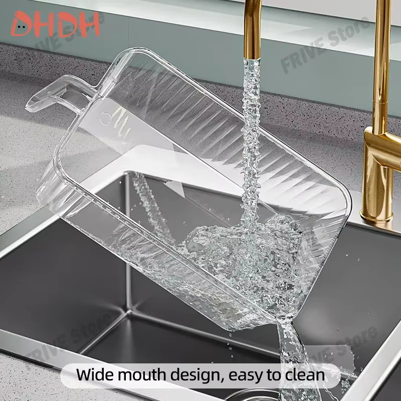 DHDH Transparente Kühlschrank-Organizer-Aufbewahrungsboxen aus Kunststoff mit Deckel, stapelbare Lebensmittel-Aufbewahrungsboxen für Obst und Gemüse, Grün - Bild 3