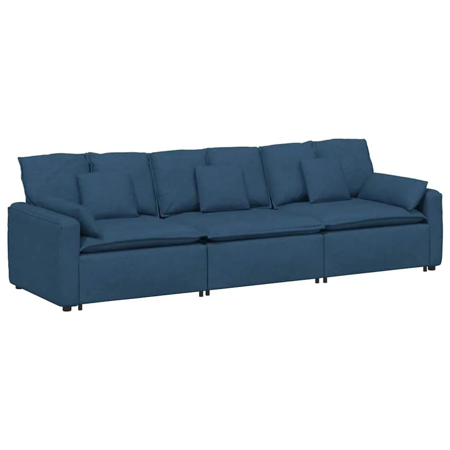 vidaXL Modulares Sofa Blau mit Kissen und Armlehnen - Bild 2