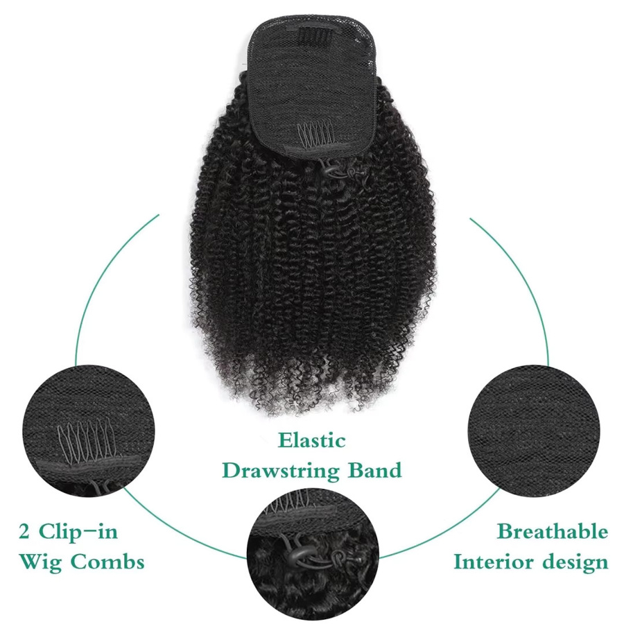 Anemone Afro Kinky Curly Pferdeschwanz, 20 Zoll, Damen, Lockiges Haar - Bild 2